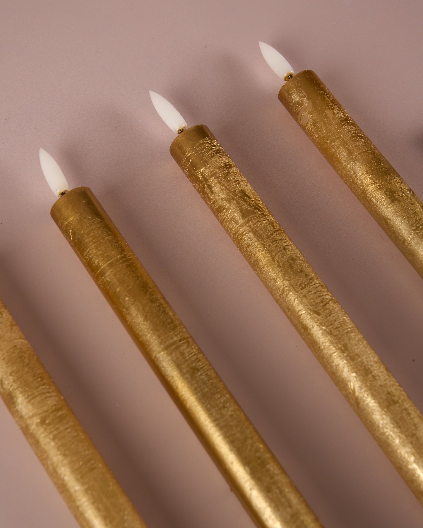 LED stick candle, gold