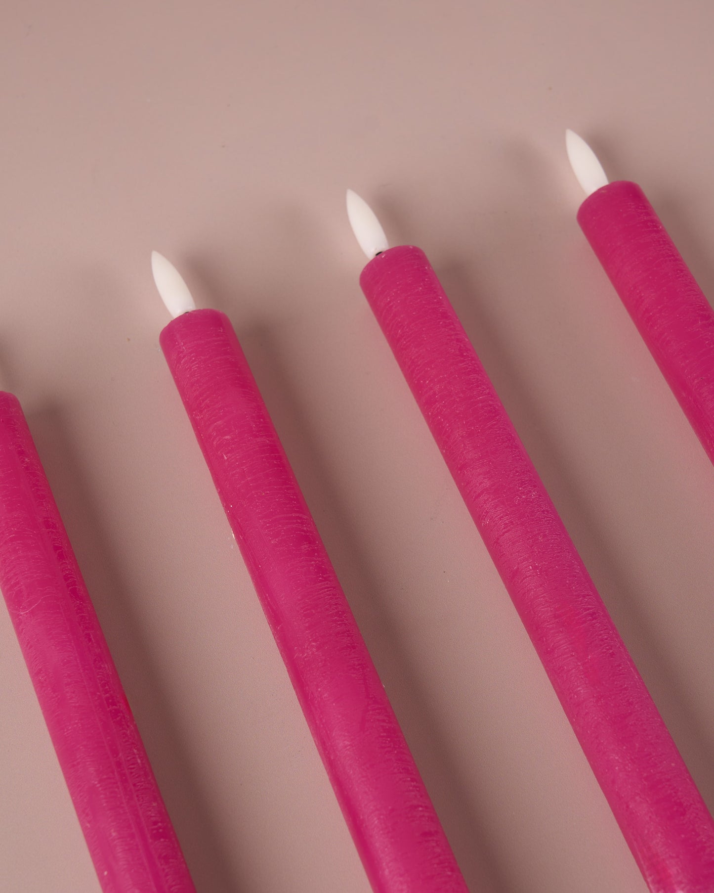 LED taper candle, pink