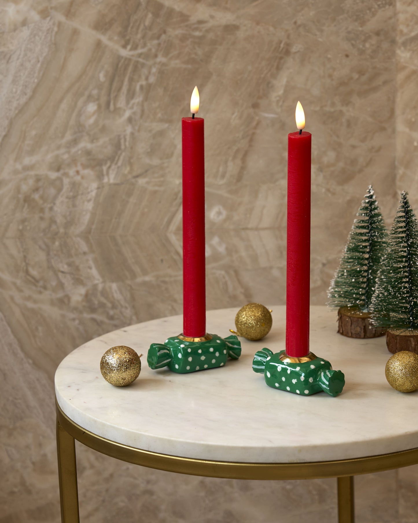 LED taper candle, red