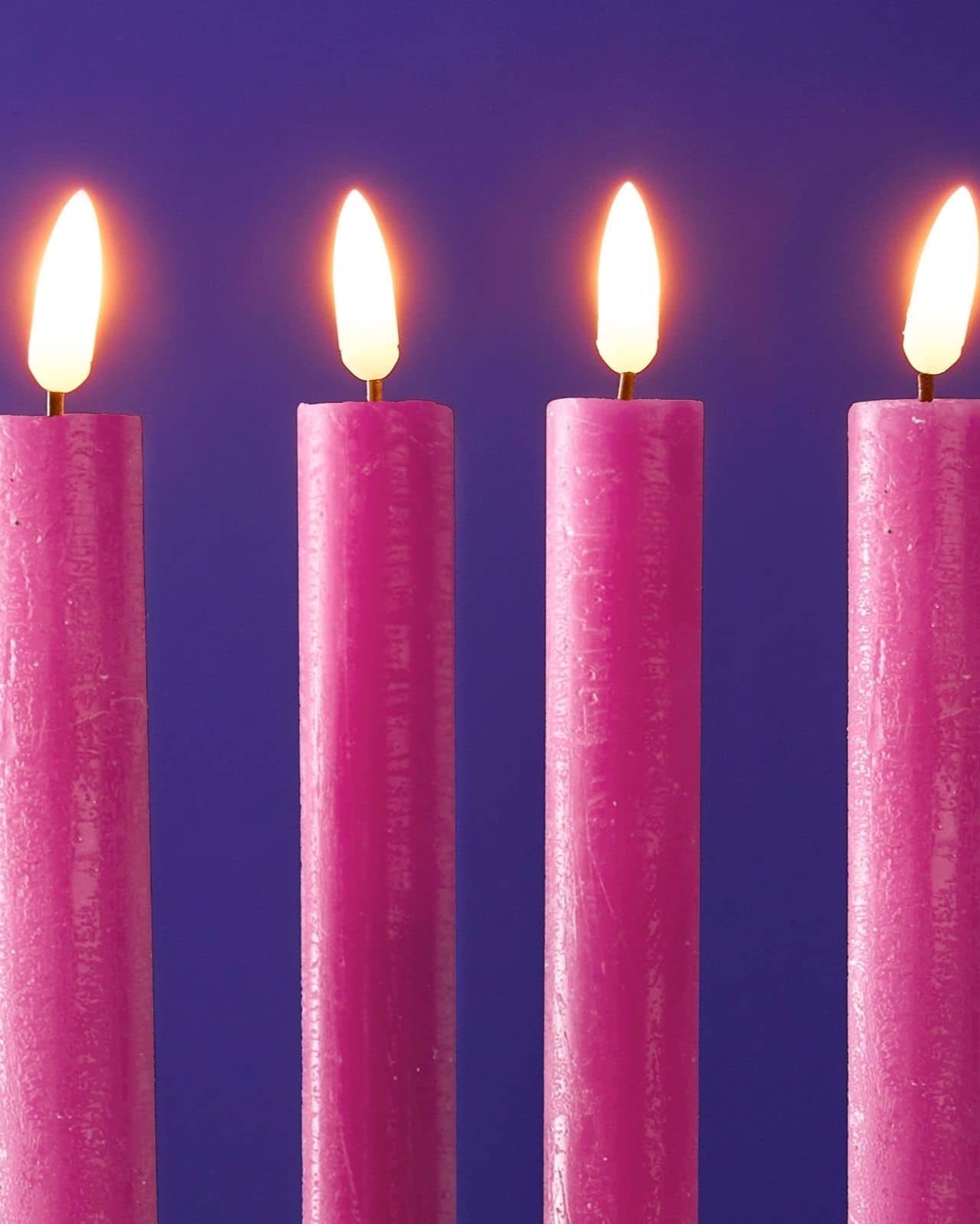 LED taper candle, pink