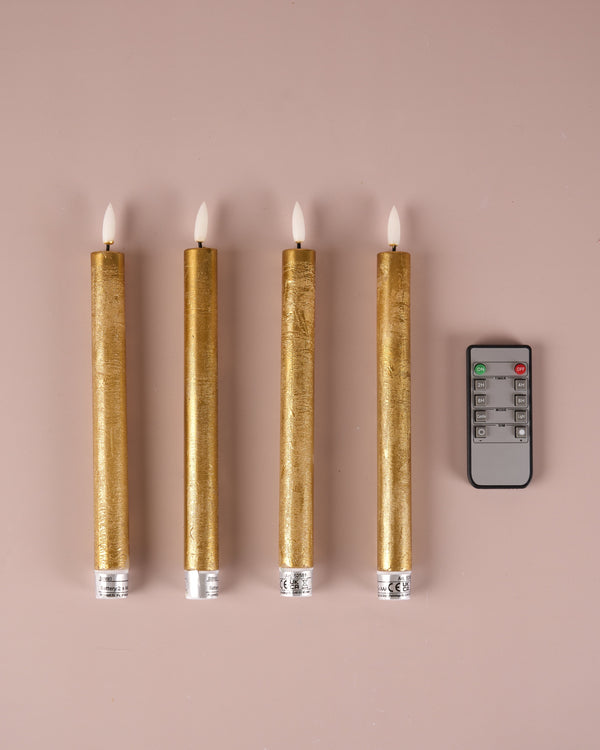 LED stick candle, gold