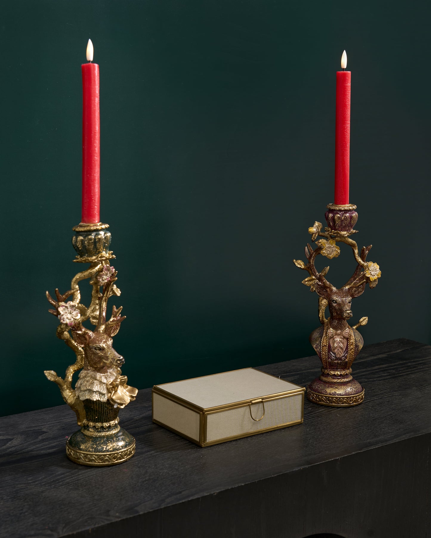 LED taper candle, red