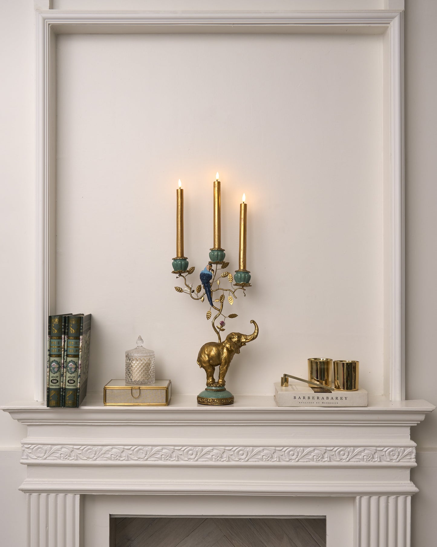 LED stick candle, gold