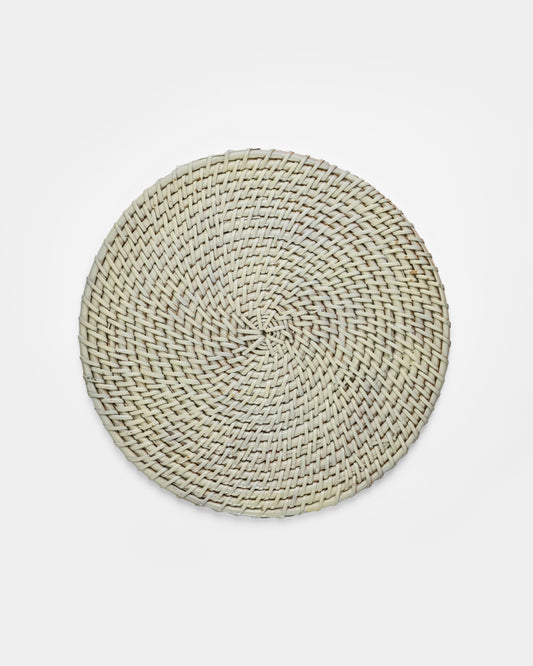 White rattan placemat (set of 4)