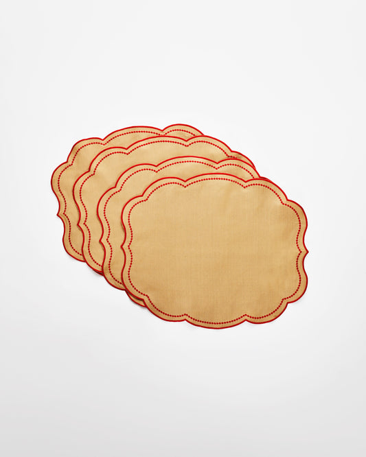 Crimson city placemat (set of 4)