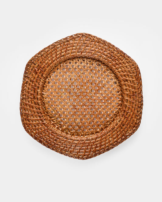 Hexagon rattan Charger placemat (set of 4)